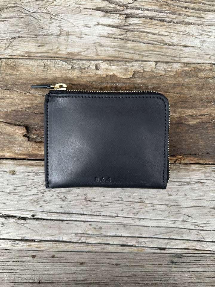8.6.4 Wallet Zip Short Leather Black