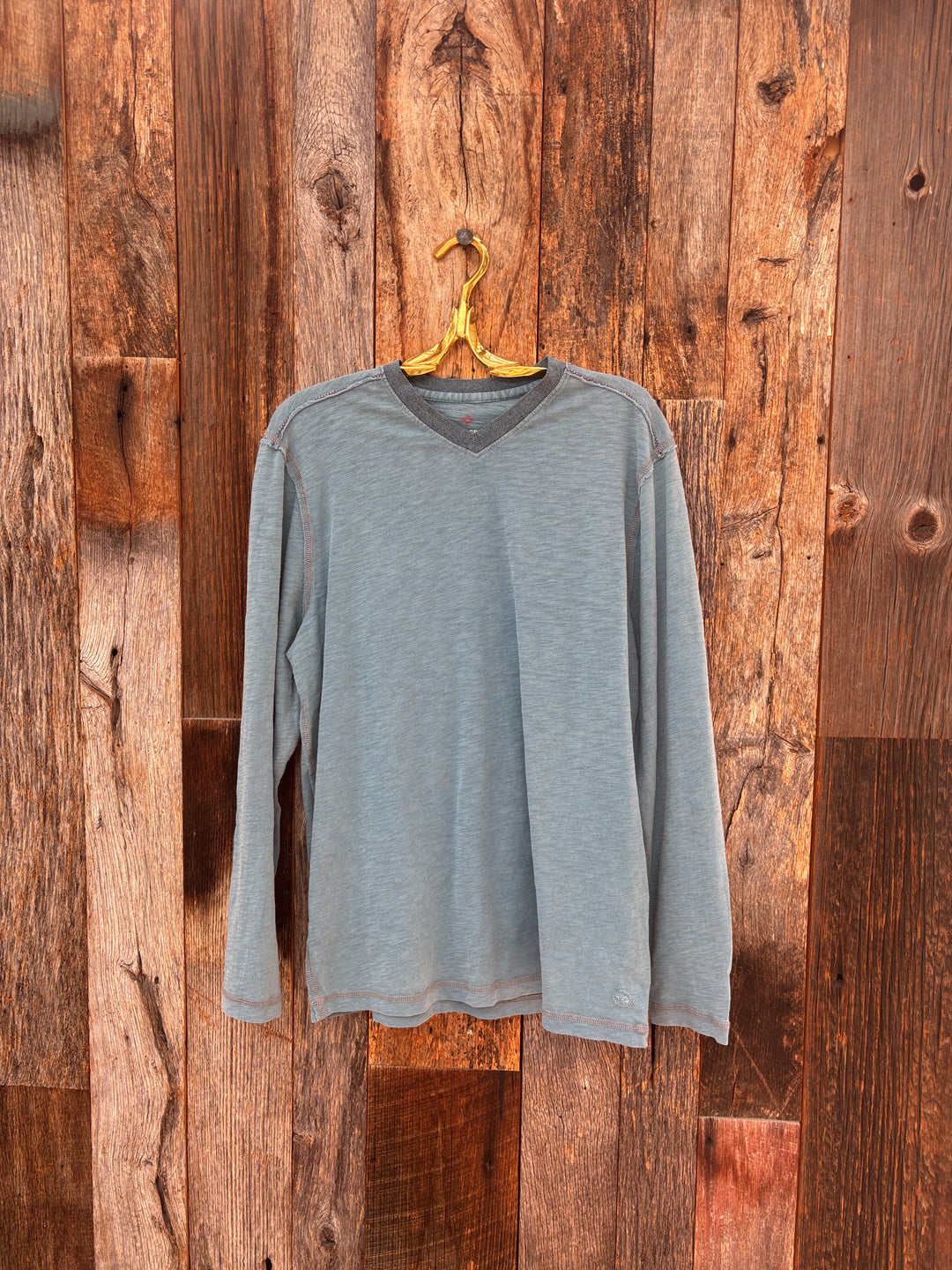 True Grit Venice Slubs L/S V-Neck Ocean Sapphire