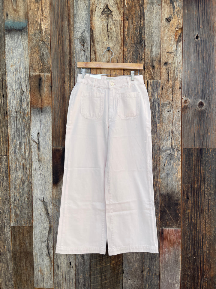 DL1961 Hepburn Wide Leg: High Rise Ankle Primrose Pink