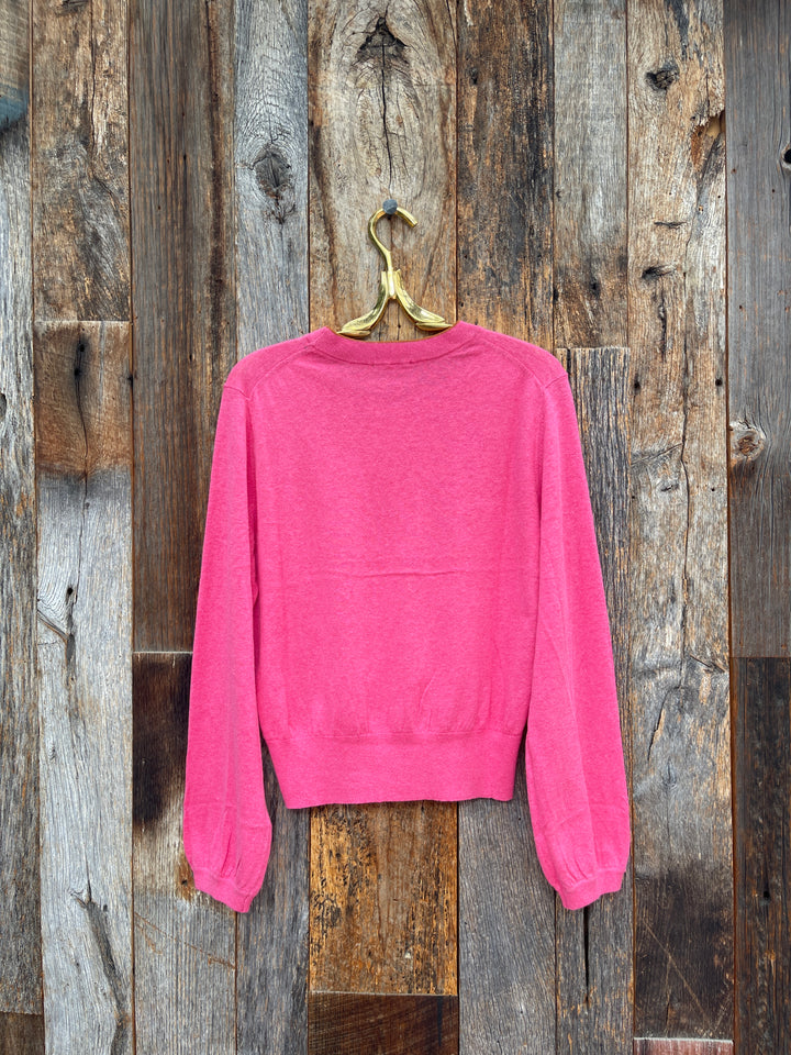 Lilla P Shirred Sleeve Sweater Calypso