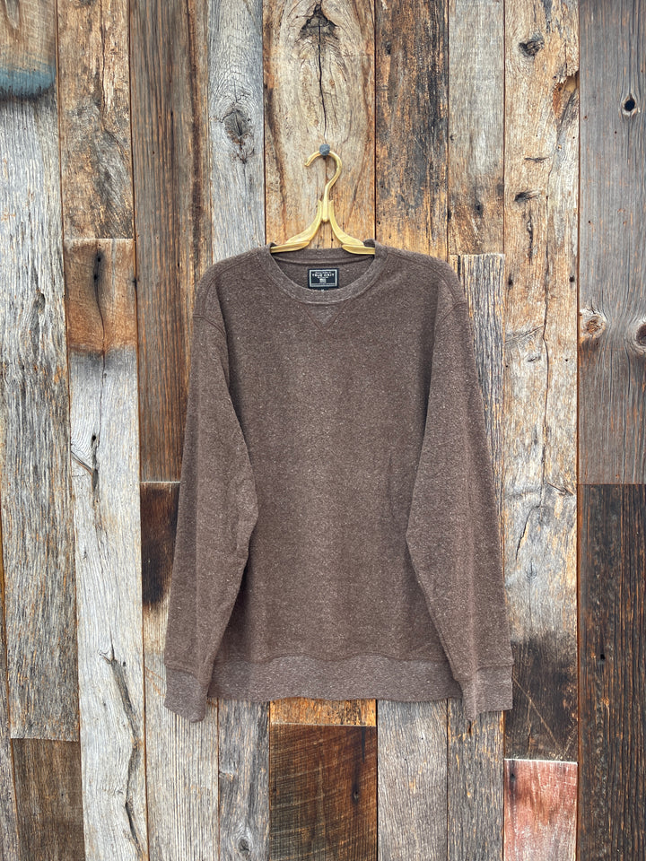 True Grit Apres Fleece Vintage Sweatshirt Brown