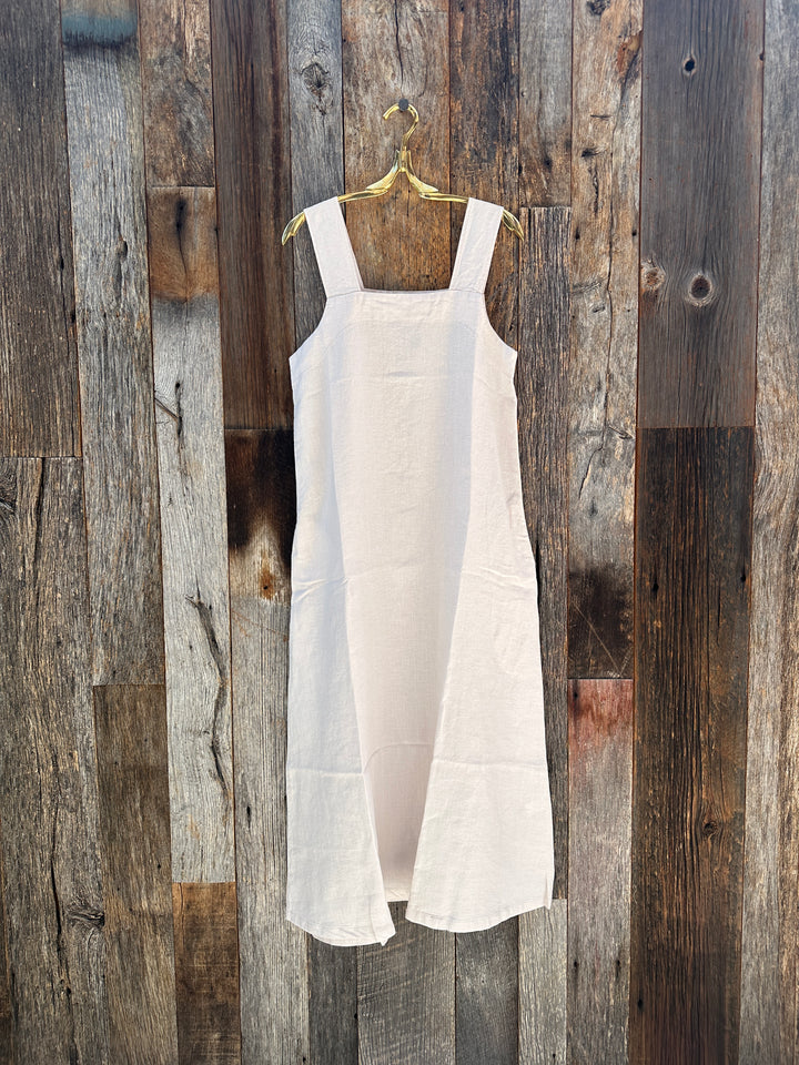 It Is Well Linen Strap Dress D2045 Natural