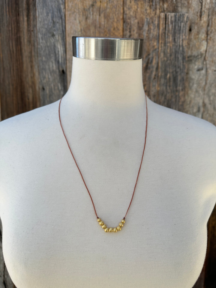 River Song Golden Beaded Necklace