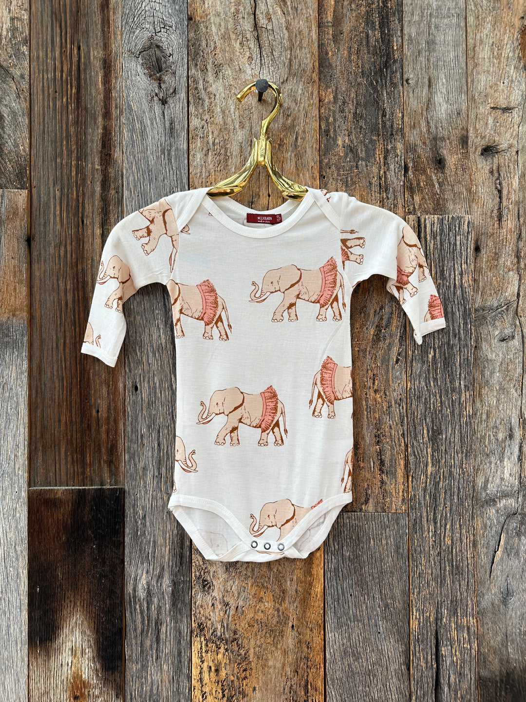 Milkbarn Bamboo L/S One Piece Tutu Elephant 33271
