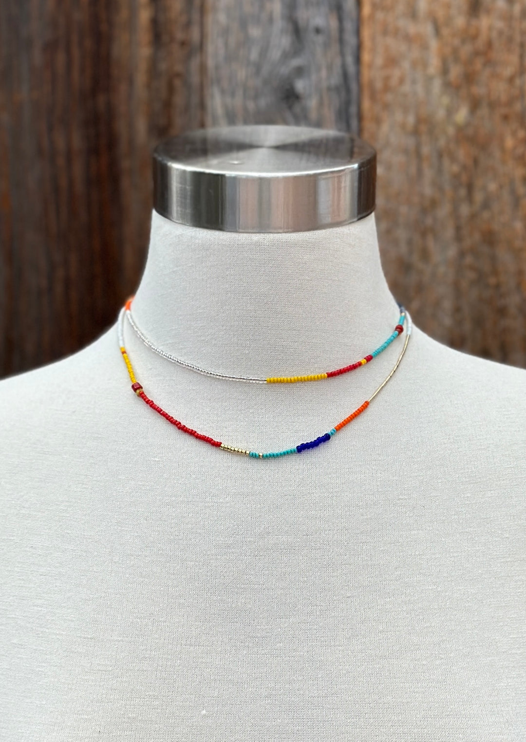 Elizabeth Nicole N60 Blue 33" 14K GF, glass seed beads