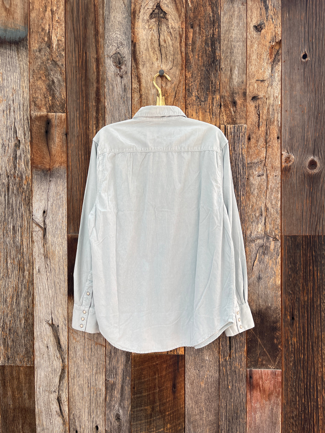 True Grit Jackson Cord L/S 2 Pocket Western Shirt Denim Blue