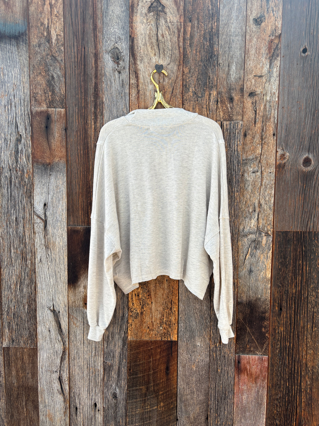 Project Social T Ada Cozy Half Zip L/S Oatmeal