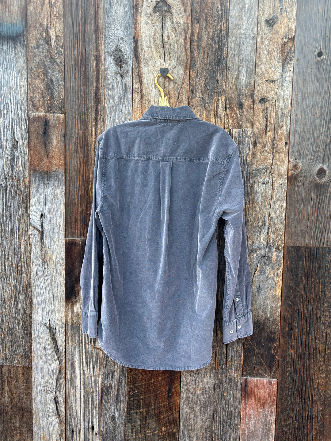 True Grit Cozy Cut Cord L/S 2 Pocket Work Shirt Carbon