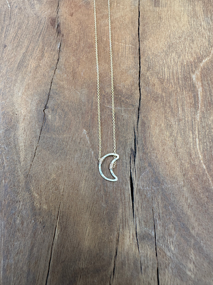 Sabina Crescent Moon Necklace SN21 GF 17"