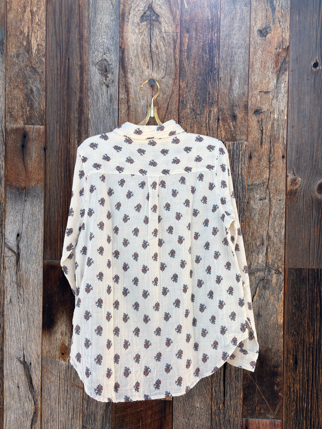 Dylan Mackenzie Button Up Nat/Den & Pink