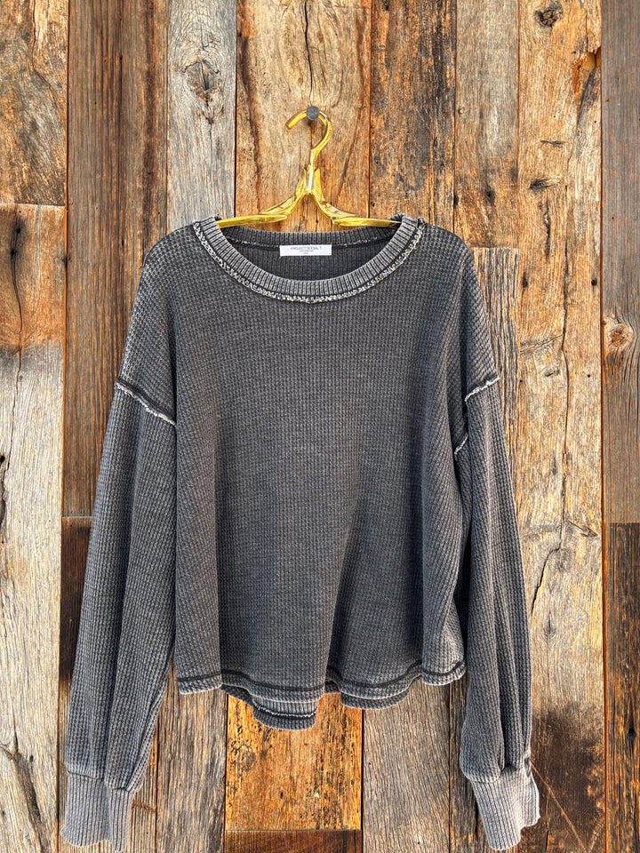 Project Social T Rhiya Burnout Thermal Longsleeve Black