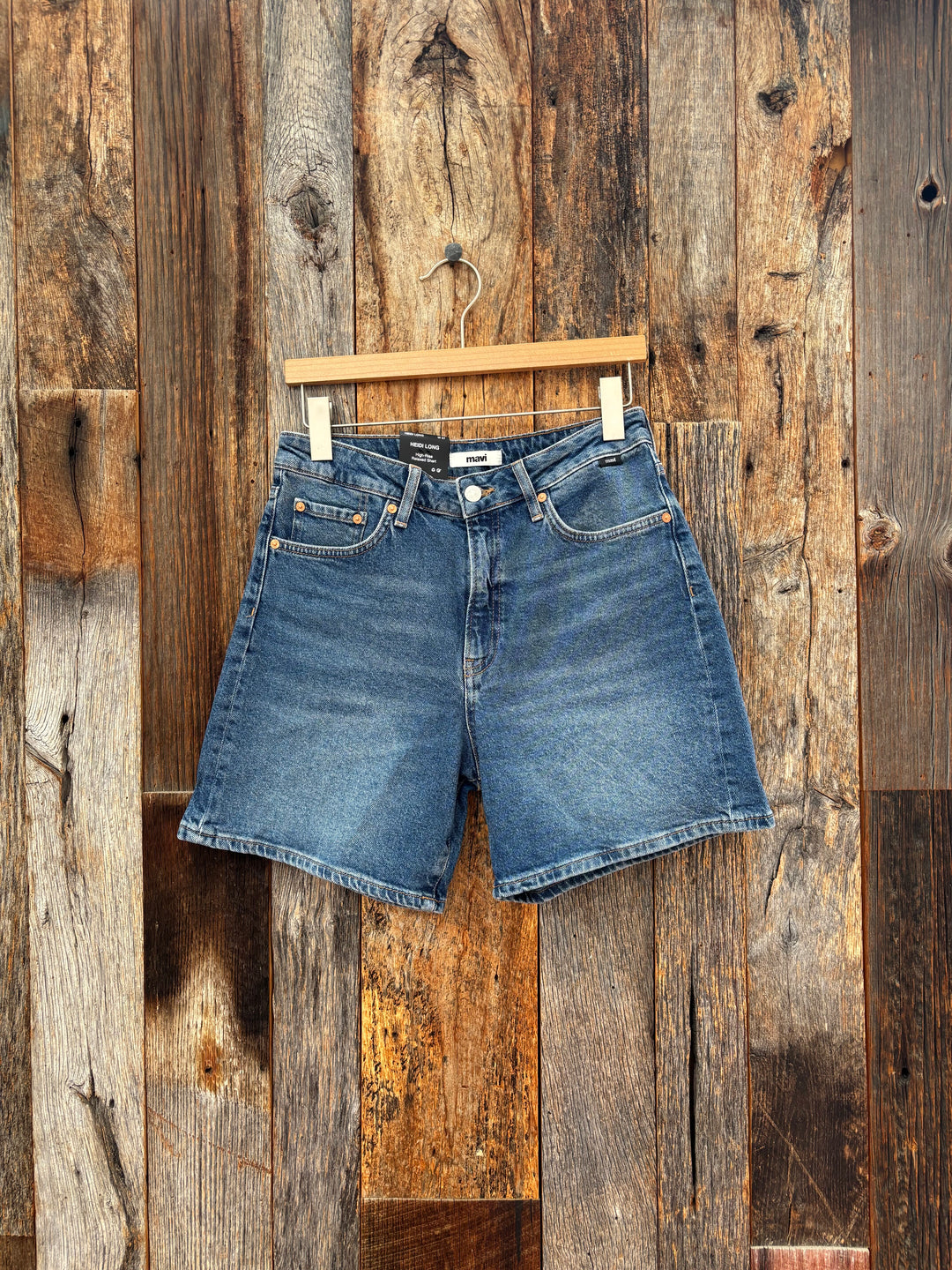 Mavi Heidi Long High Rise Dark 90'S Shorts