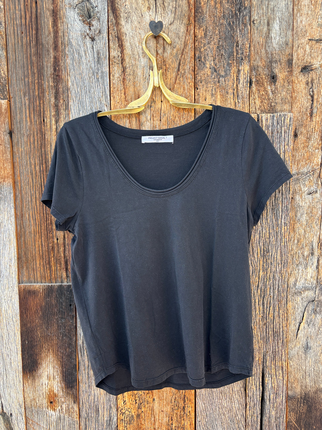Project Social T Flora U-Neck Tee Black