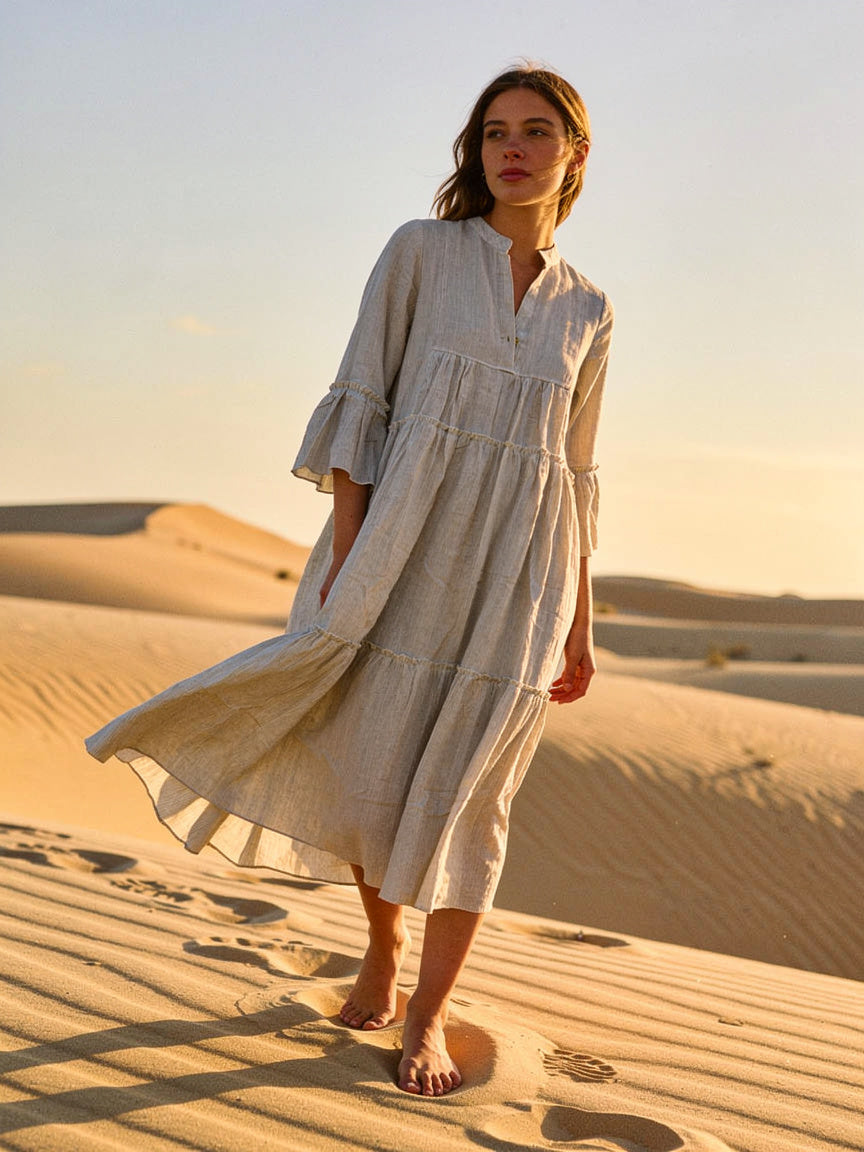 Meena Mahal Kaliya Linen Dress