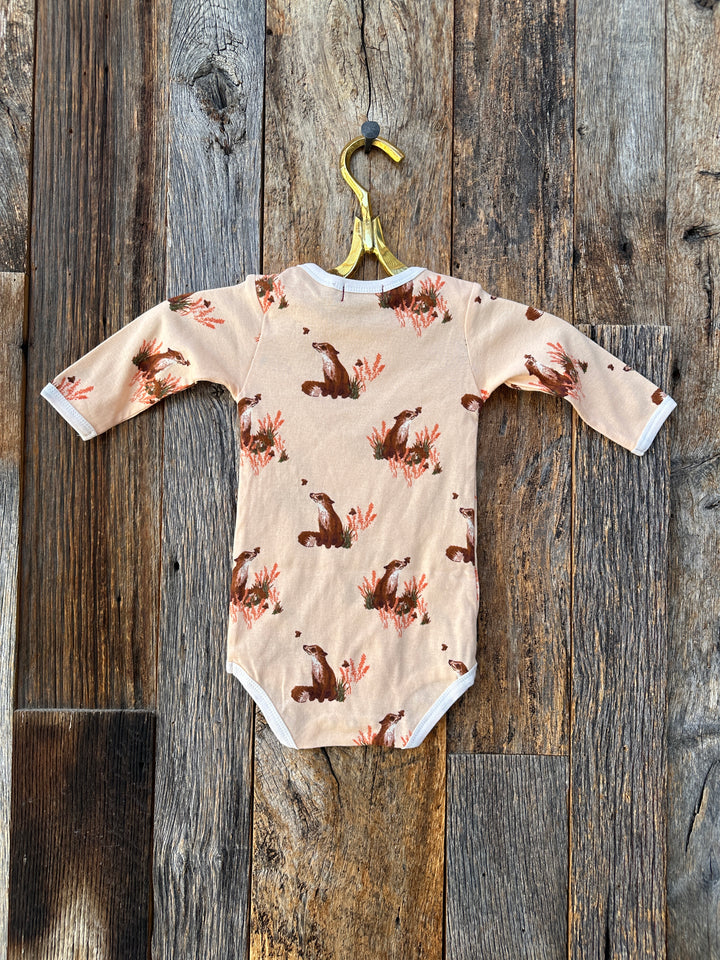 Milkbarn Organic L/S One Piece Floral Fox