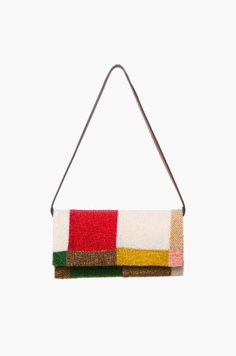 Chan Luu Beaded Silk Clutch Patchwork