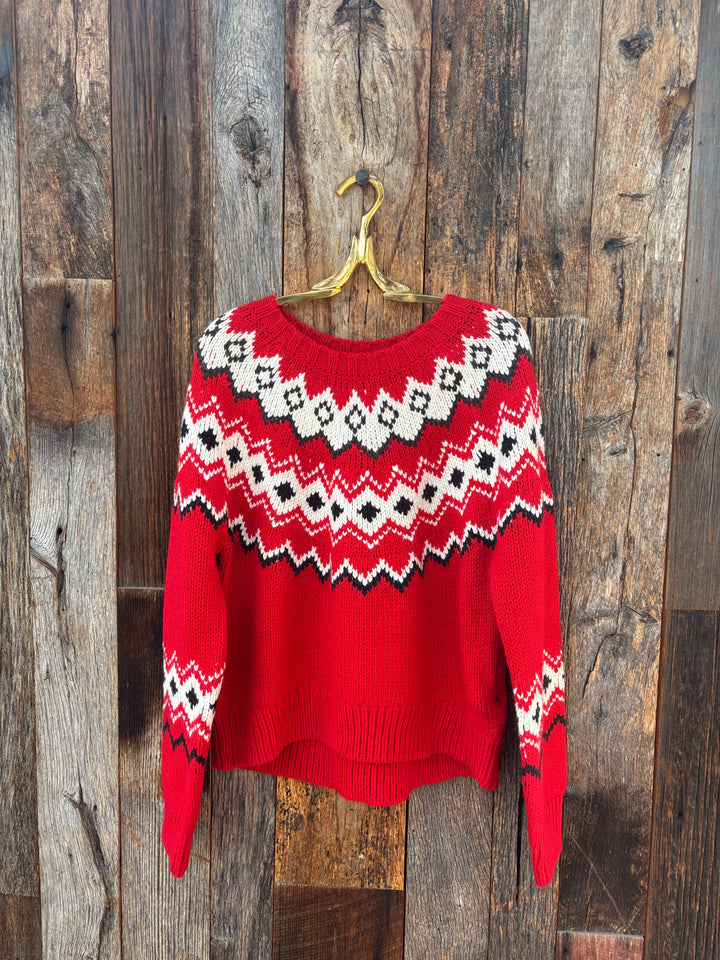 Z Supply Adornment Sweater Festive Red