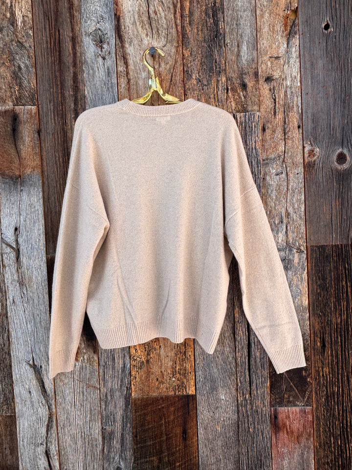 Minnie Rose Cashmere Oversized Sweater Brn Sgr