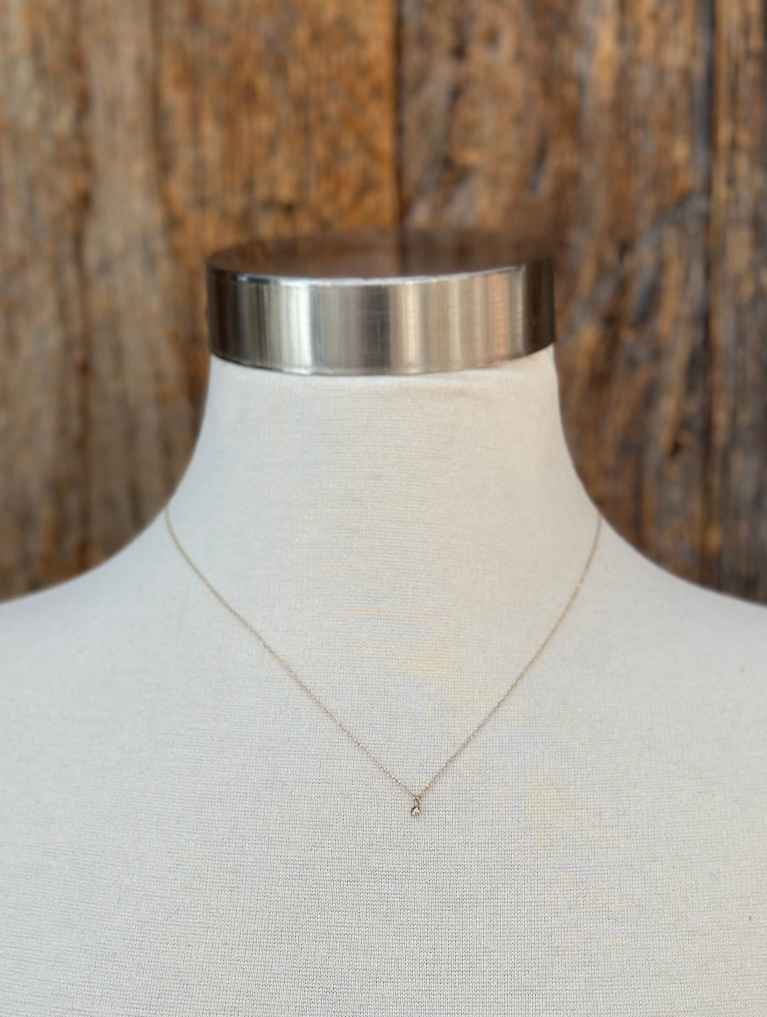 CLP 14K Champagne Diamonds Necklace 16-18"