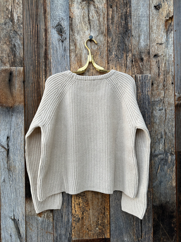 ...And for Good Montauk Shaker Cashmere Sweater Oatmeal