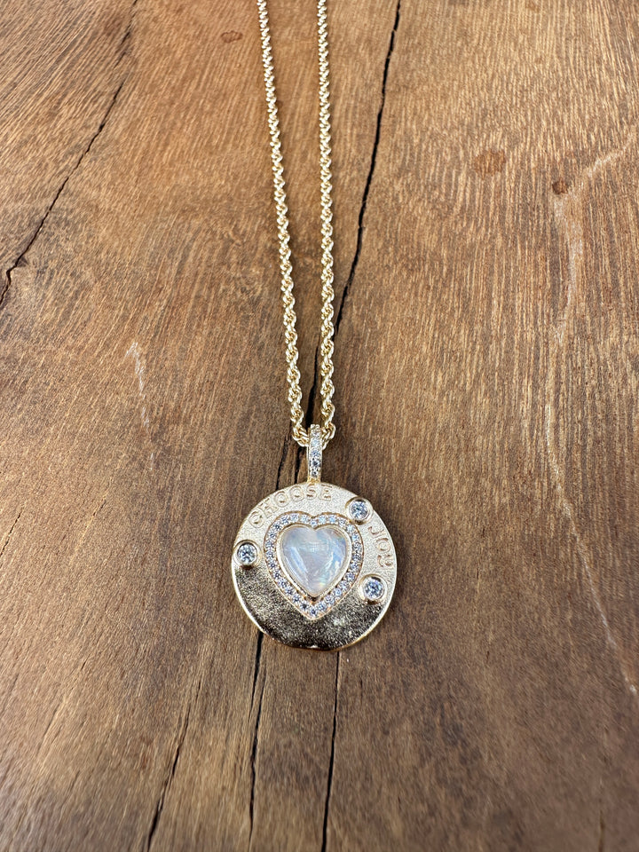 Joy Dravecky Joyful Heart Necklace- Moonstone