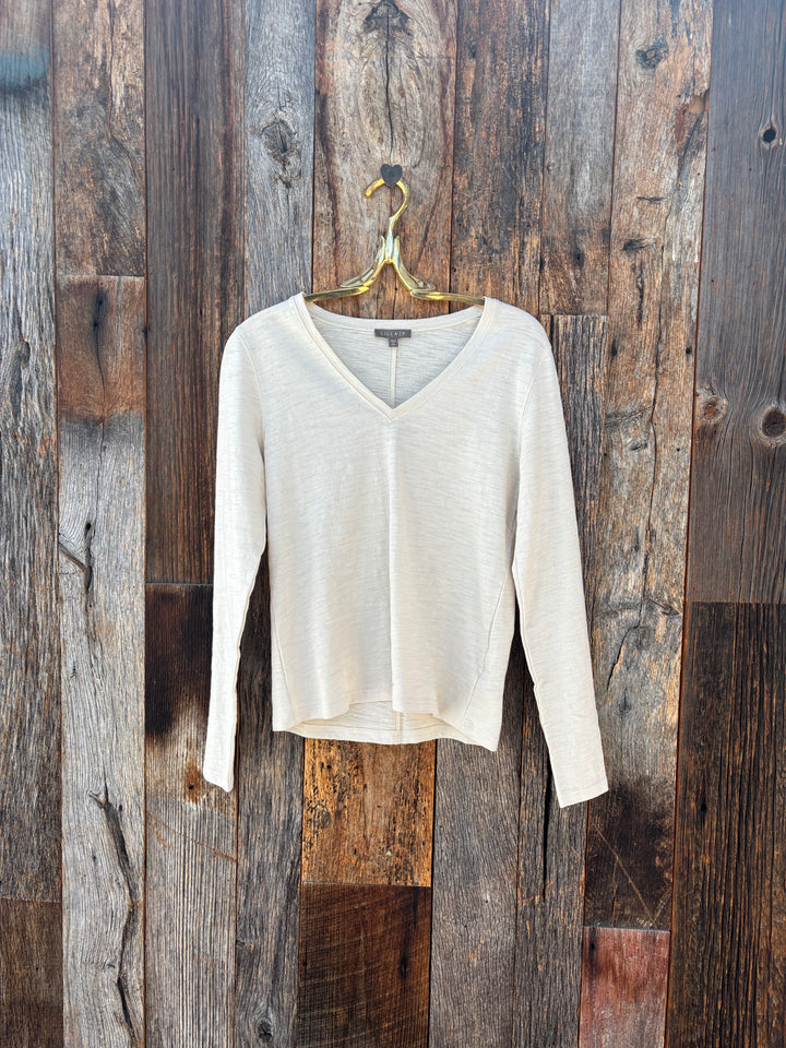 Lilla P Long Sleeve V-Neck Stone