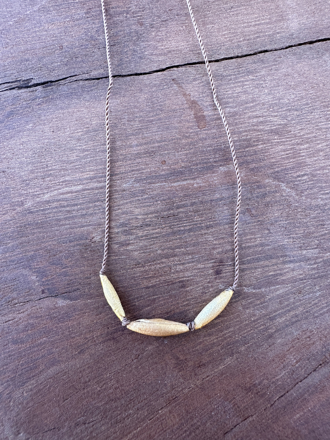 River Song Golden Rice Talisman Necklace