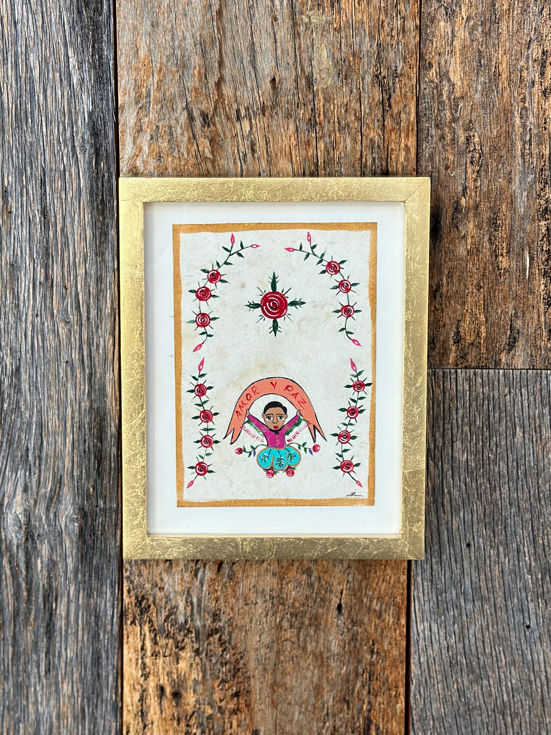 River Song Angel with Roses Painting