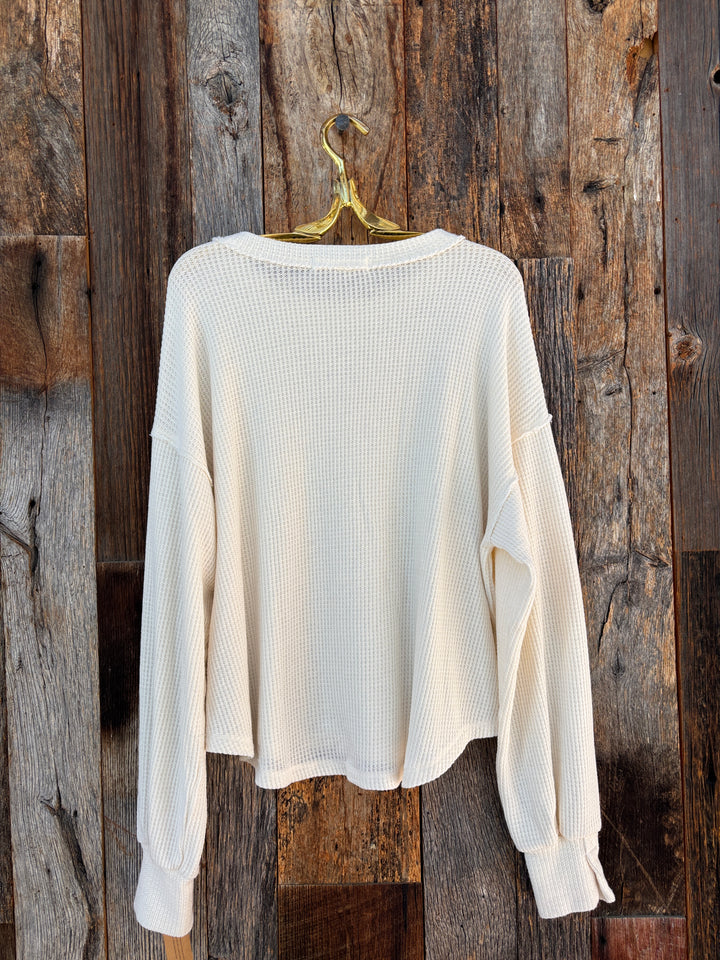 Project Social T Rhiya Burnout Thermal Longsleeve Cream
