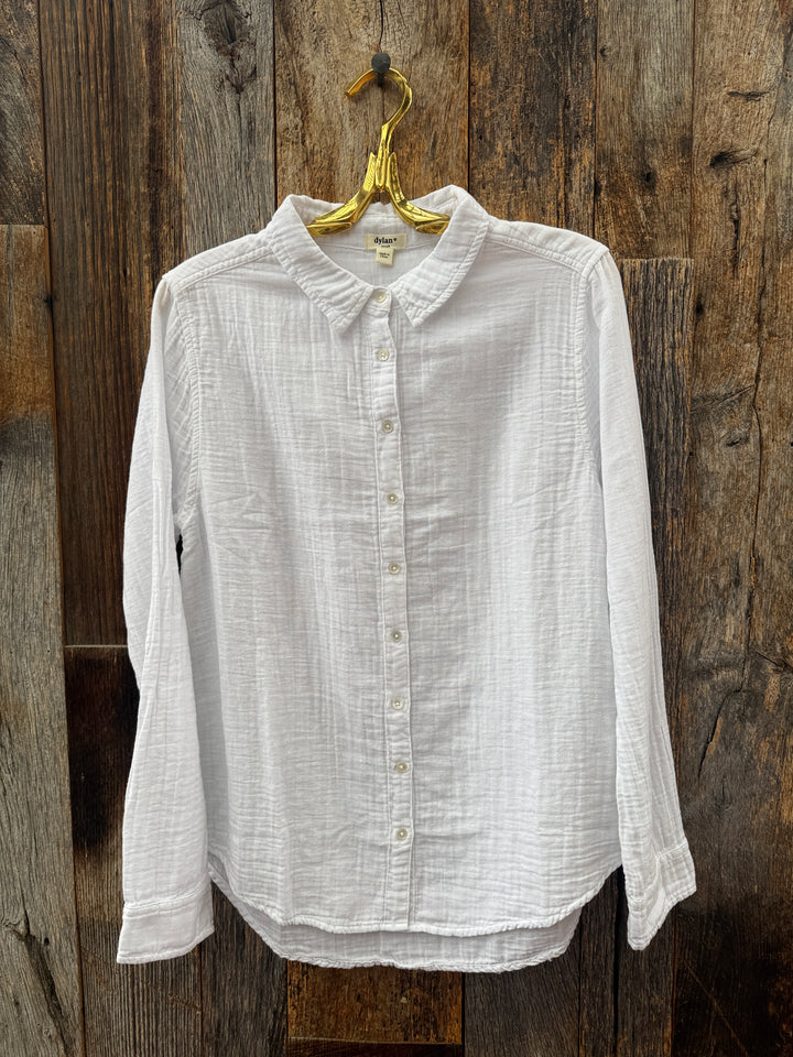 Dylan L/S Taylor Shirt White