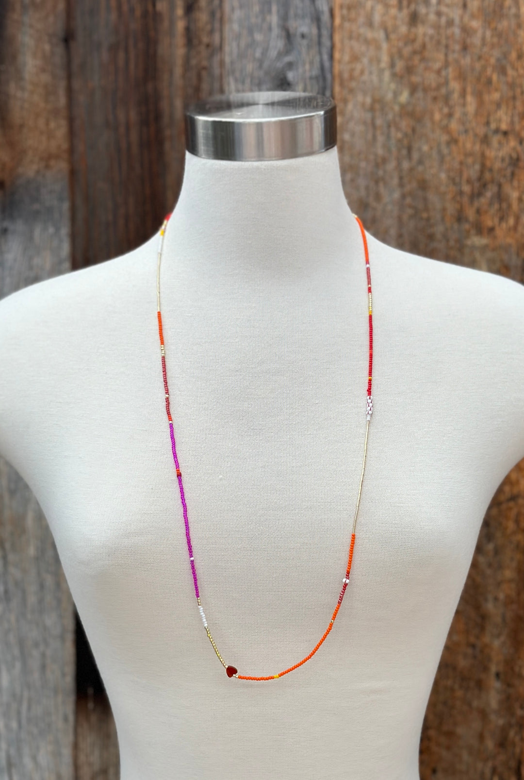 Elizabeth Nicole N60 Pink 34" 14K GF, glass seed beads