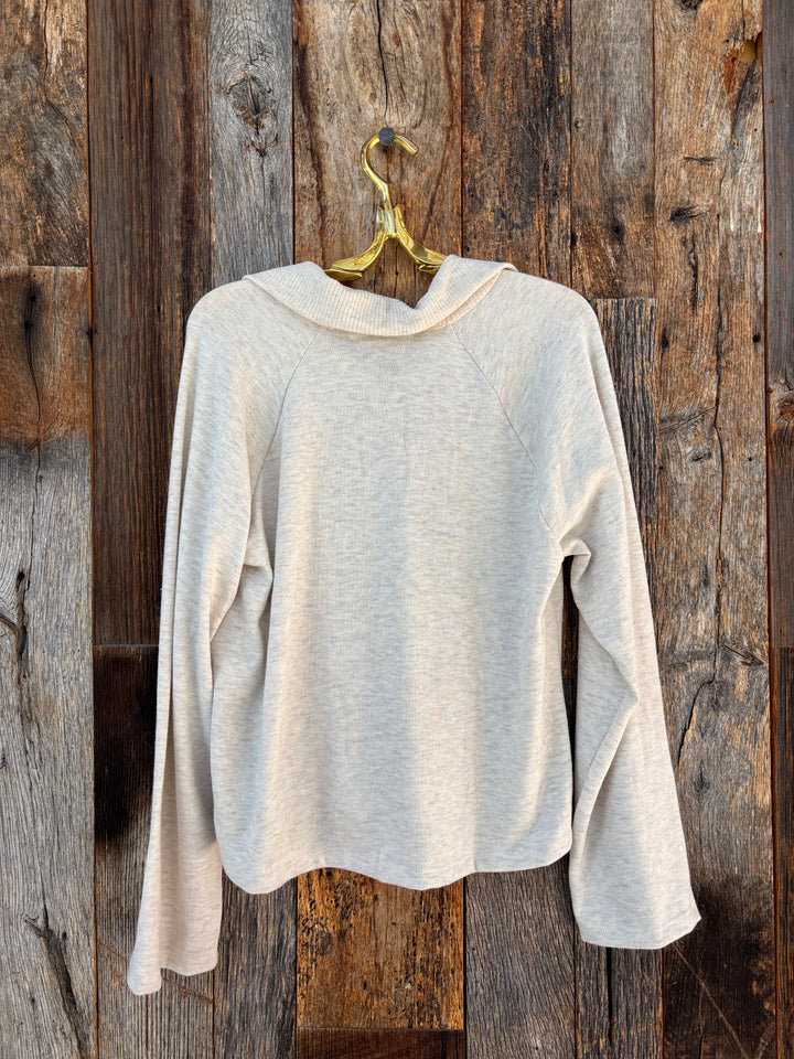 Project Social T Enzo Collared Henley Oatmeal