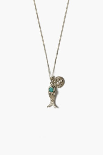Chan Luu Mini Koi Necklace Turquoise