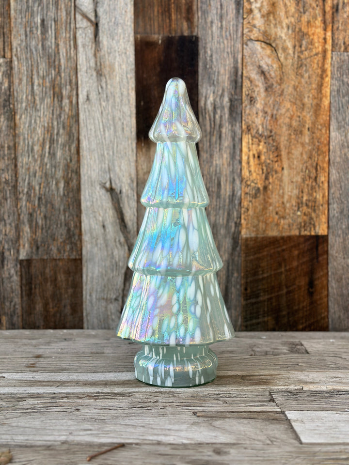 Cody Foster Mottled Glass Tree Blue Large