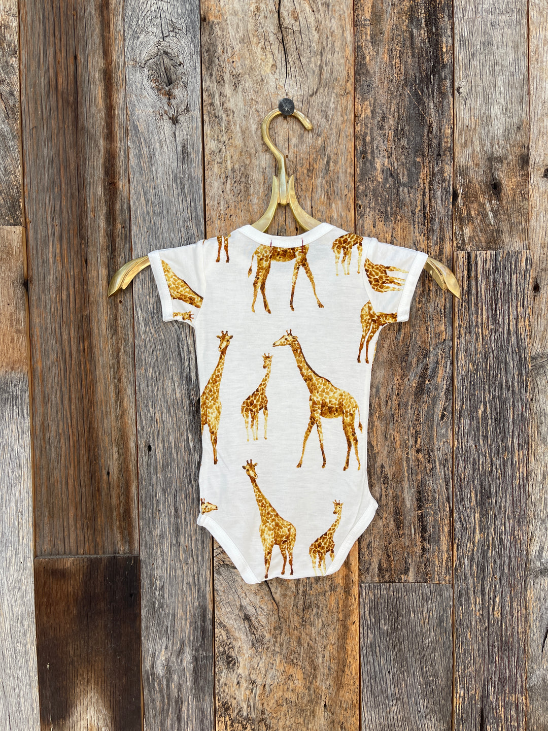 Milkbarn S/S One Piece Orange Giraffe 31110