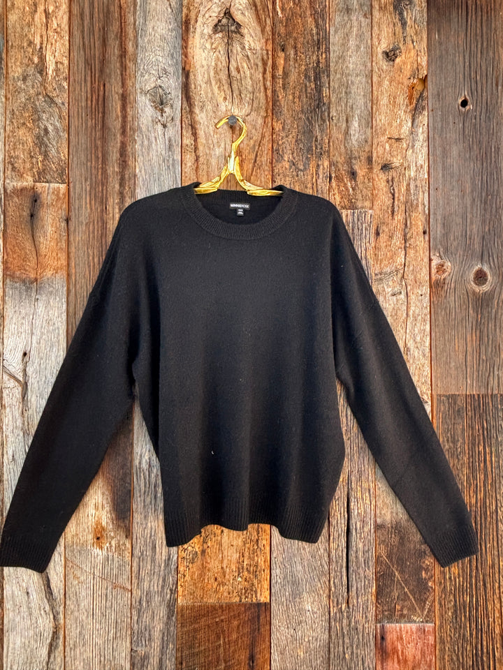 Minnie Rose Cashmere Oversized Sweater Black
