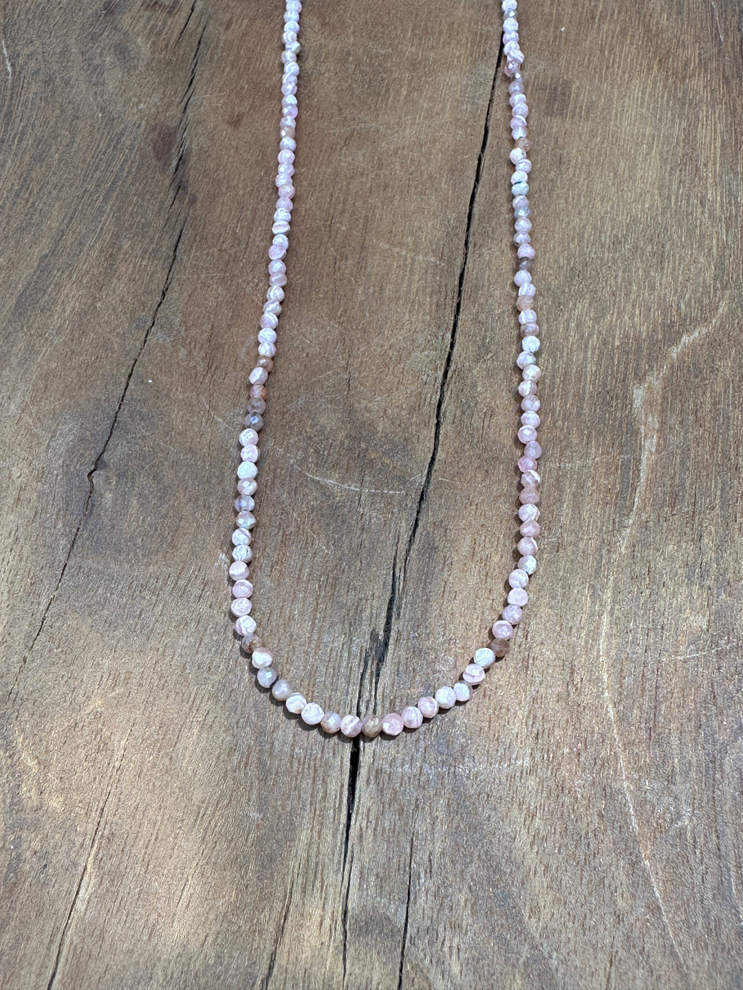 Radiant Malas Tiny Intention Necklace Rhodochrosite 16"