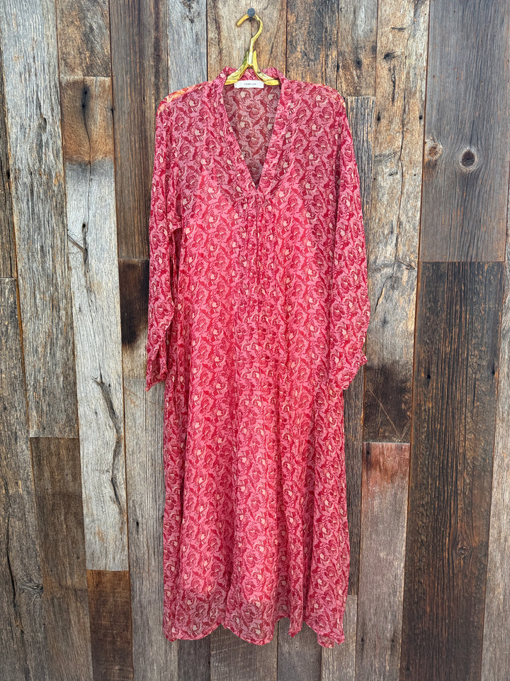 Chan Luu Renata Silk Chiffon Dress Pink