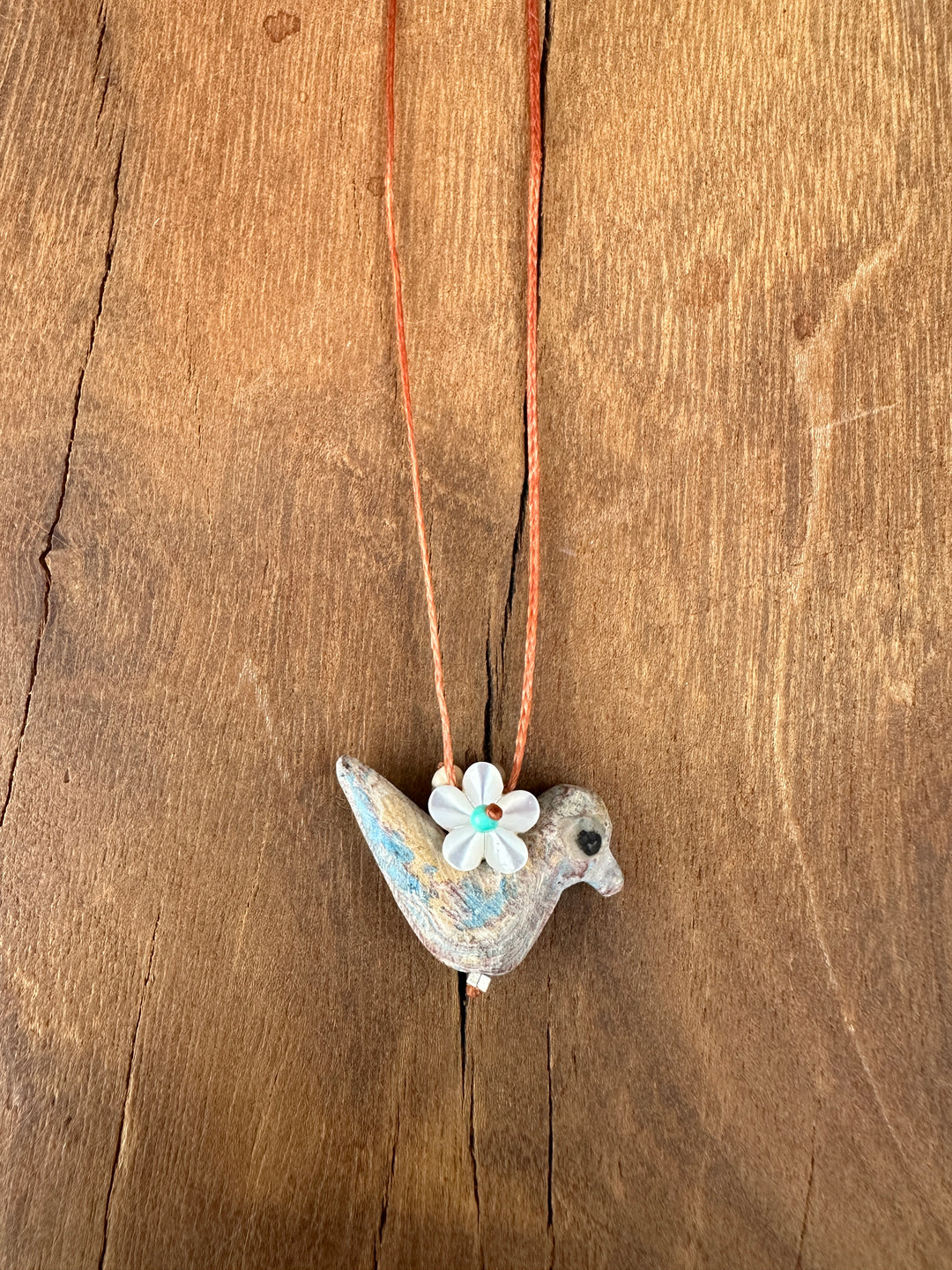 River Song Carved Bluebird of Happiness Necklace