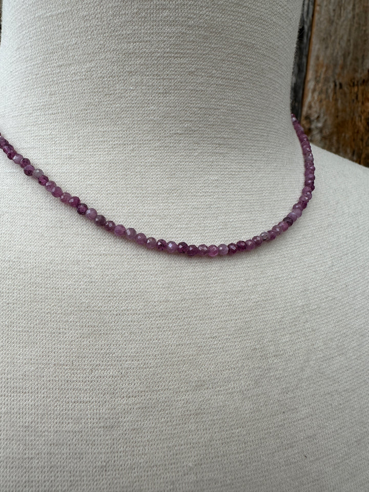 Radiant Malas Tiny Intention Necklace Ruby 16"