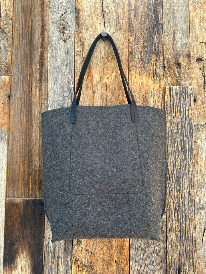 Graf Lantz Hana Merino Wool Tote Charcoal Black