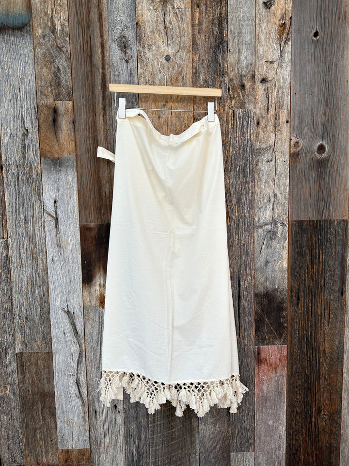 Chan Luu Capri Crocheted Wrap Skirt DF-SK-010 Natural