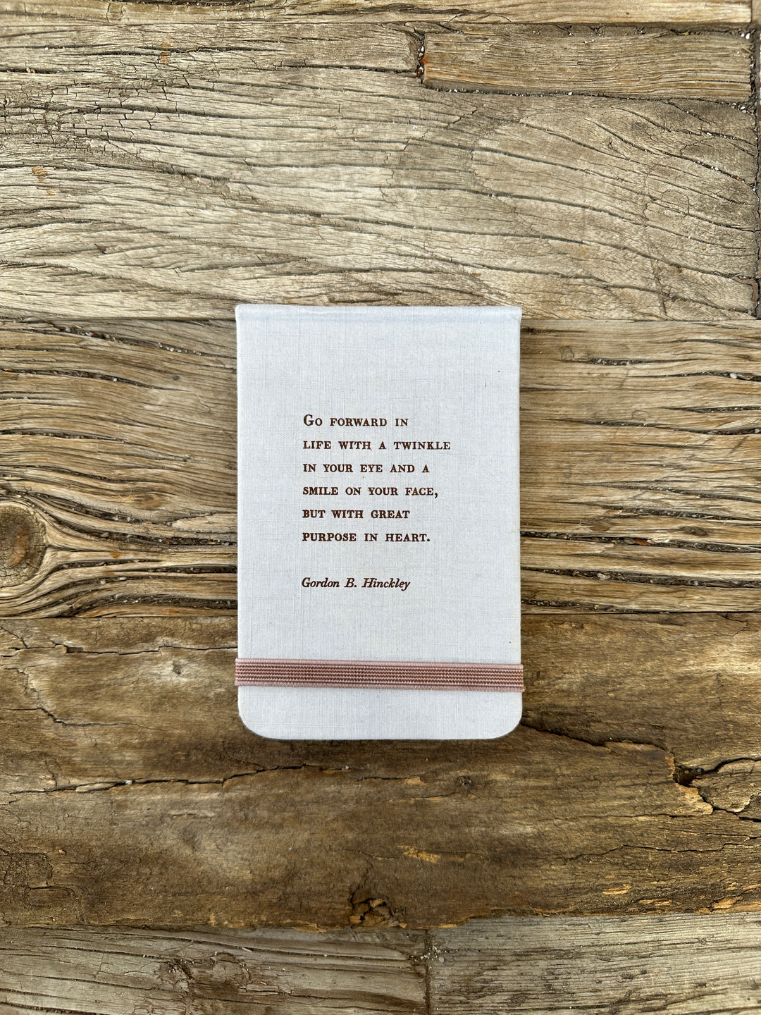 Sugarboo Gordon B. Hinckley Fabric Notebook 3.5x5.5