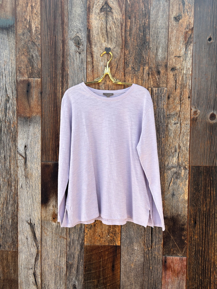 Lilla P Long Sleeve Boyfriend Tee Orchid