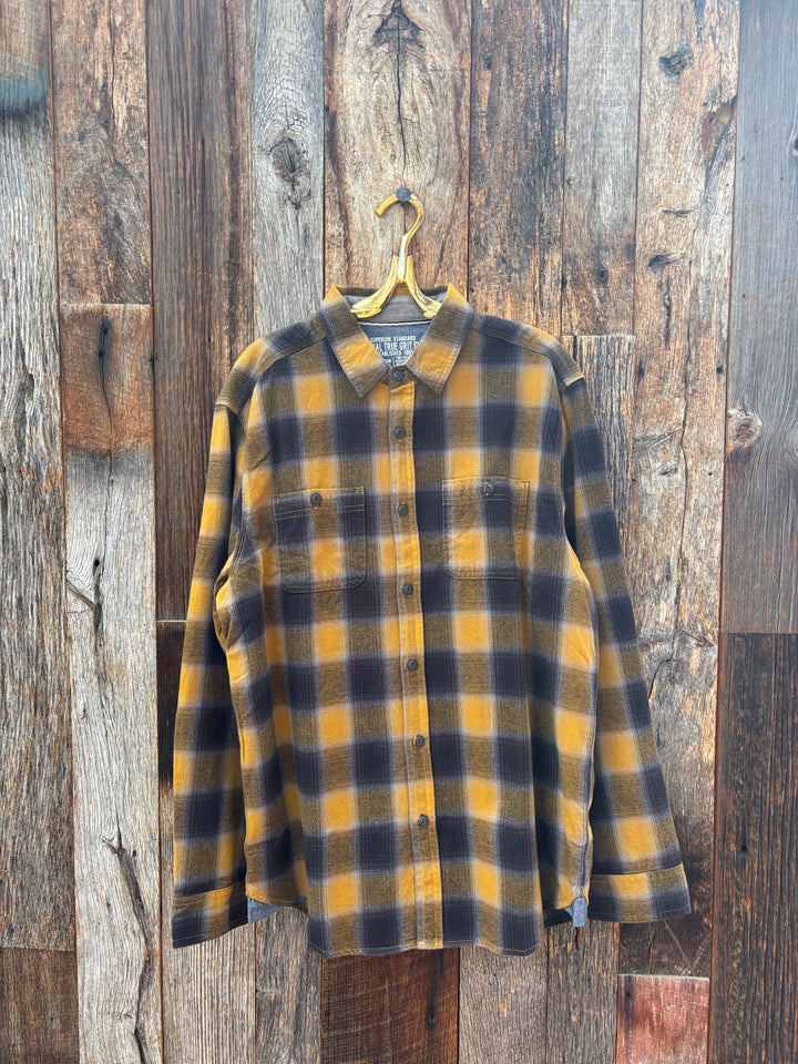 True Grit Cooper Checks L/S 2 Pocket Shirt Saddle