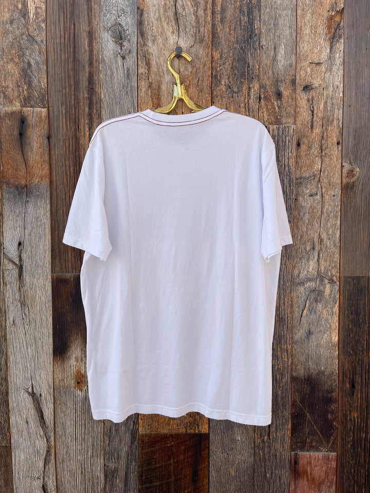 True Grit Vintage Screen S/S Crew White