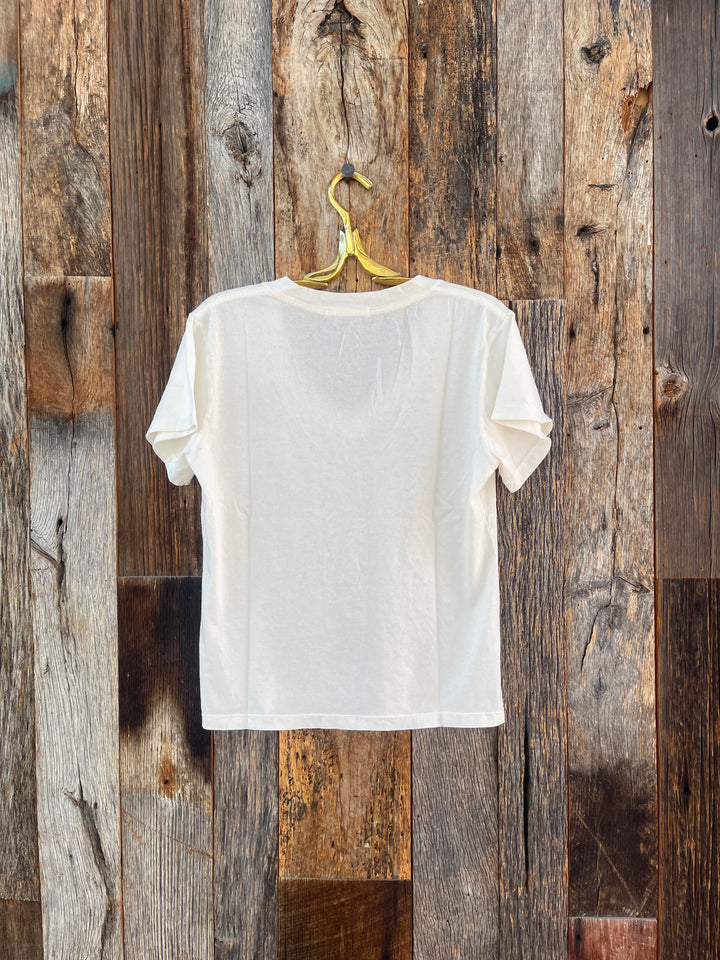 Perfect White Tee Hendrix S/S Boxy V-Neck Tee Bright Ivory