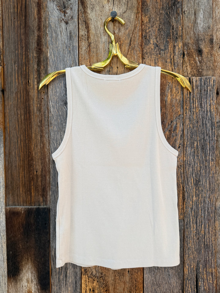 It Is Well Rib Tank Top Natural