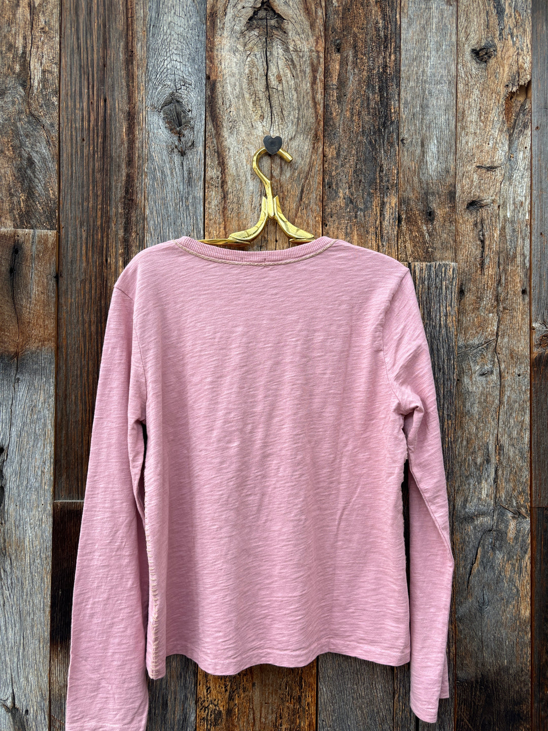 Dylan Blanket Stitch Classic Tee Vintage Pink
