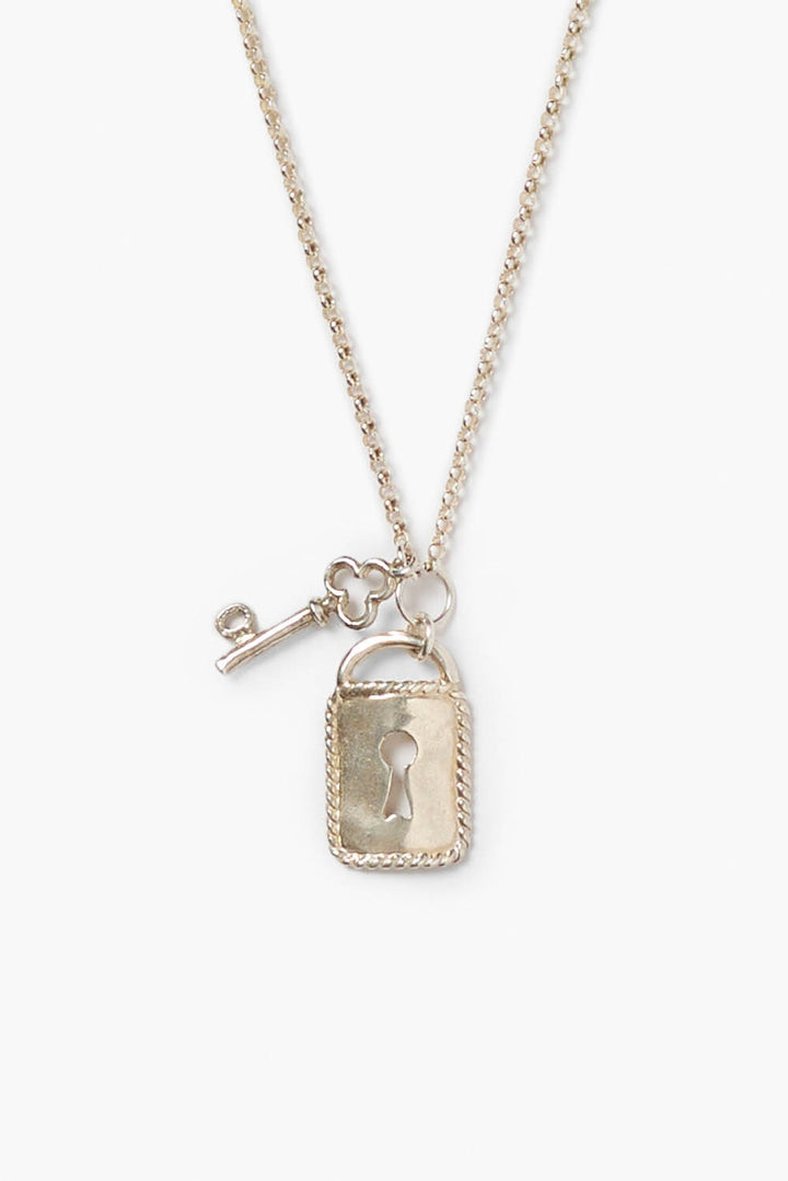 Chan Luu Mini Padlock Necklace Silver NS-15434 SS